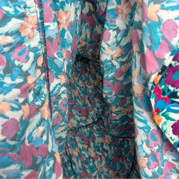 Fresha London scarlet tulips print midi dress size XS long sleeve - Picture 11 of 15